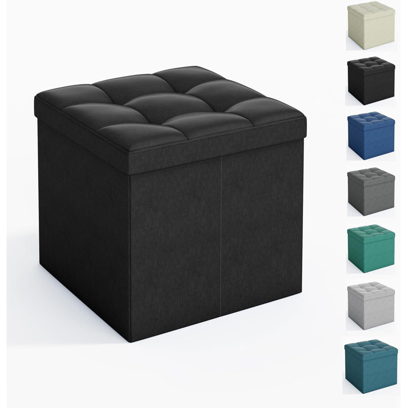 37.5cm Wide Standard Ottoman, Black