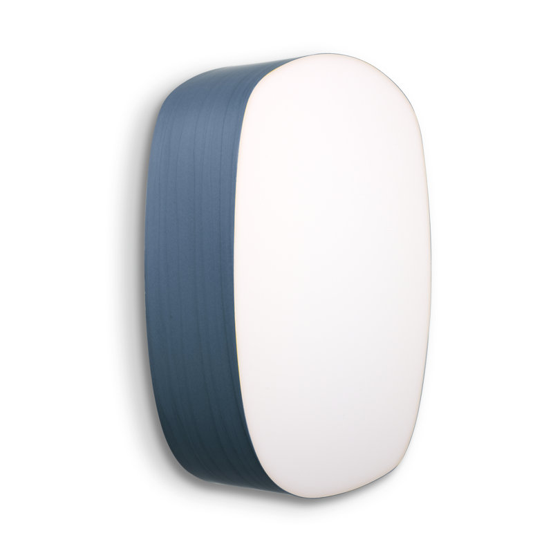 Guijarro LED Flush Mounted Sconce, Blue, 2700K LED, 14.1" H x 9.8" W x 3.7" D