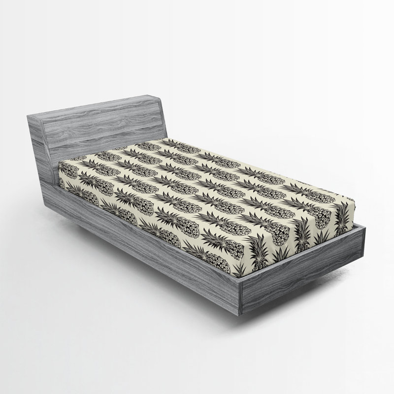 Ensemble de 2 draps-housses Ambesonne, Drap-housse pour lit simple