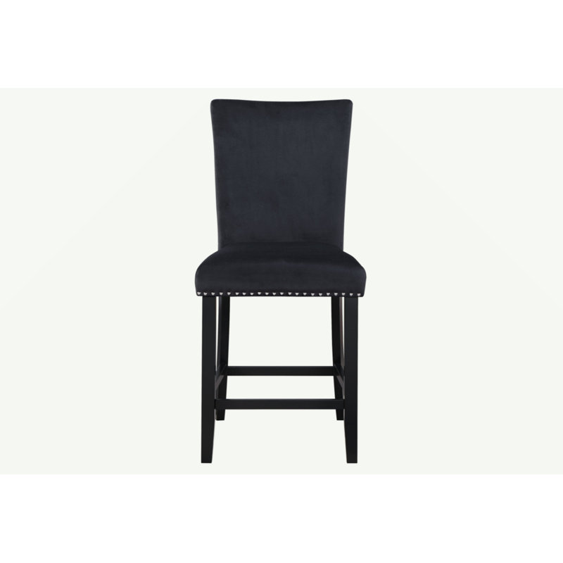 MIKHA BLACK BAR STOOLS (KIT OF 2)