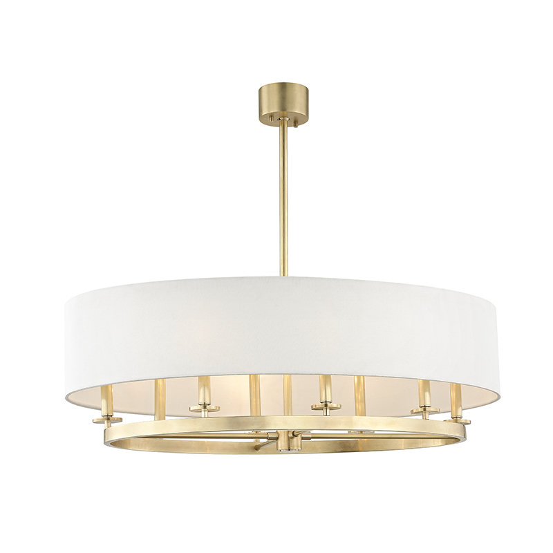 Durham 8 - Light Chandelier, Aged Brass
