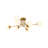 8 - Light Staggered White Glass Globe Modern Linear Semi Flush Mount