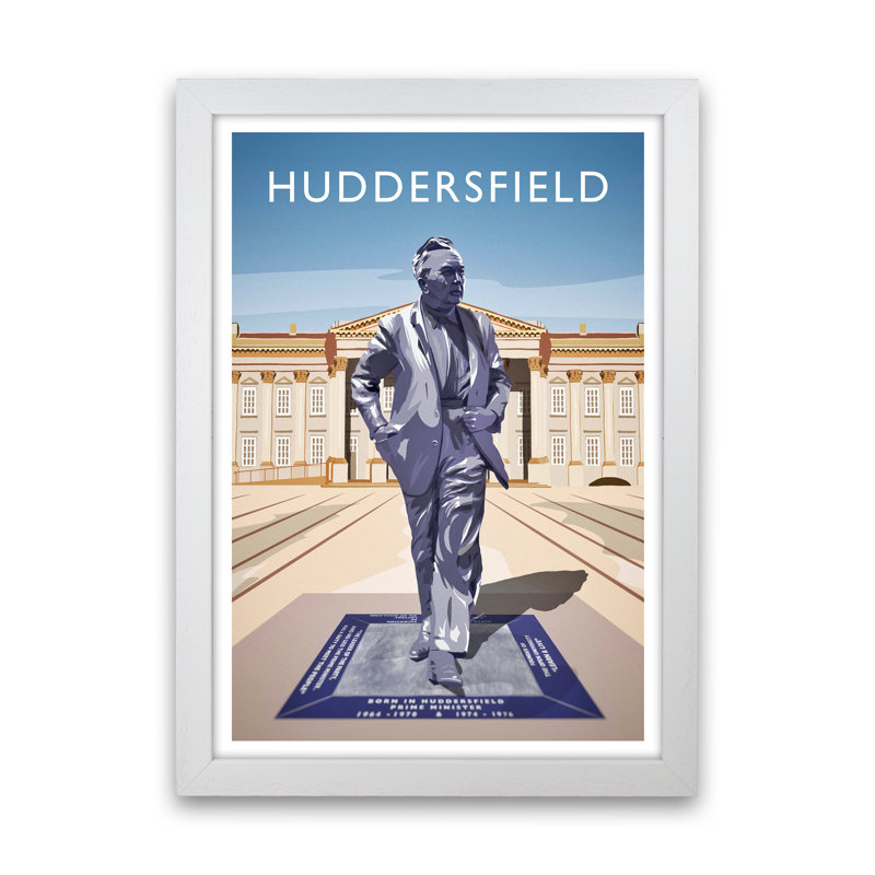 Huddersfield Portrait by Richard O'Neill - Print, White Framed, 34cm H x 25cm W x 3cm D