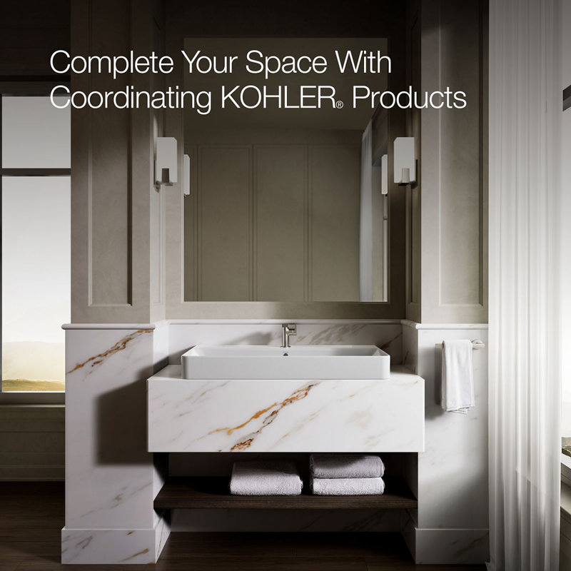 Vox® Rectangle Vessel Bathroom Sink with Single Faucet Hole