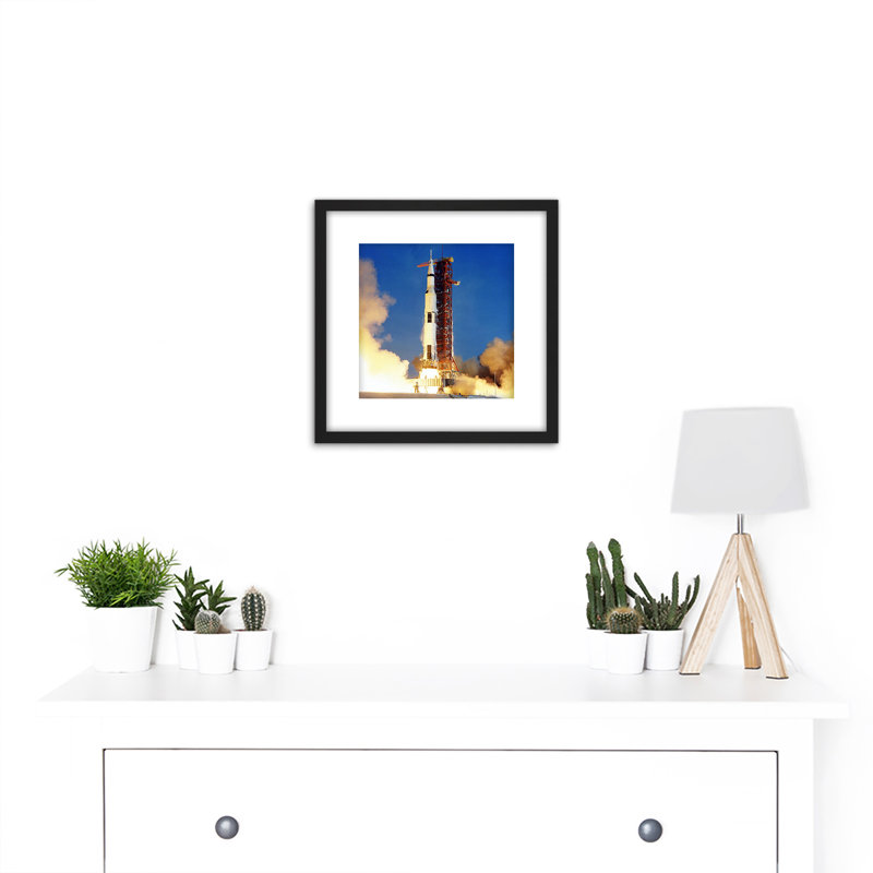 Space NASA Apollo 11 Rocket Launch Lift Off - Single Picture Frame Print