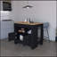Élégant îlot de cuisine à 2 portes avec beaucoup de rangement et trois tablettes, parfait pour organiser et rehausser n'importe quelle cuisine-1416245587