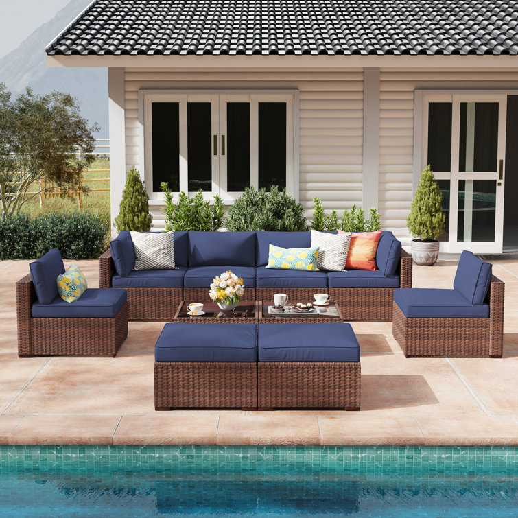 8 - Person Outdoor Seating Group with Cushions