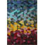 Tapis décoratif moderne à motif géométrique multicolore bleu-rouge-325380663