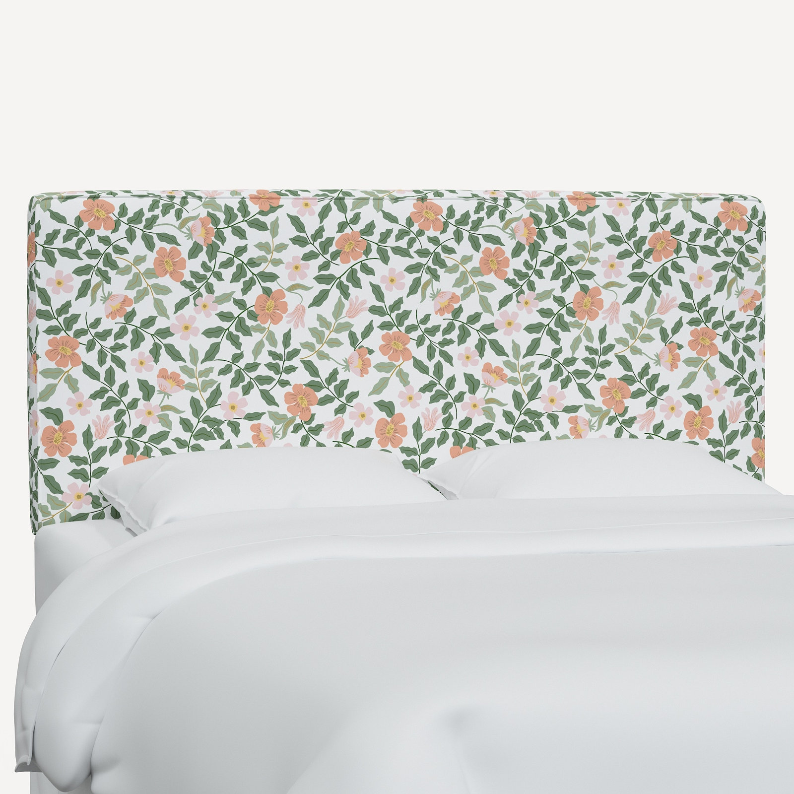 Elly Headboard, Twin, Rpc Primrose Blush & Cream Linen