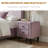 22-inch Soft Upholstered Nightstand With 2 Drawers, Velvet Bedside Table-1591374476