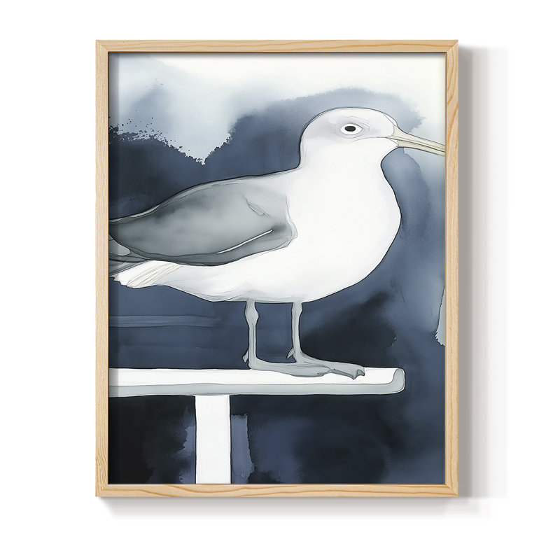 NAUTICAL Series XVII, reproduction encadrée - bois massif, H 15 po x l 12 po, Naturel