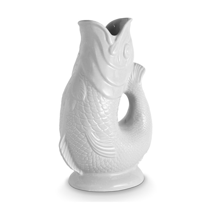 Jaylyn Original Gurgle Jug, Earthenware, Iconic UK Heritage, Made in Stoke-on-Trent, 0.6L, 21.5 cm H x 17.5 cm W x 10 cm L