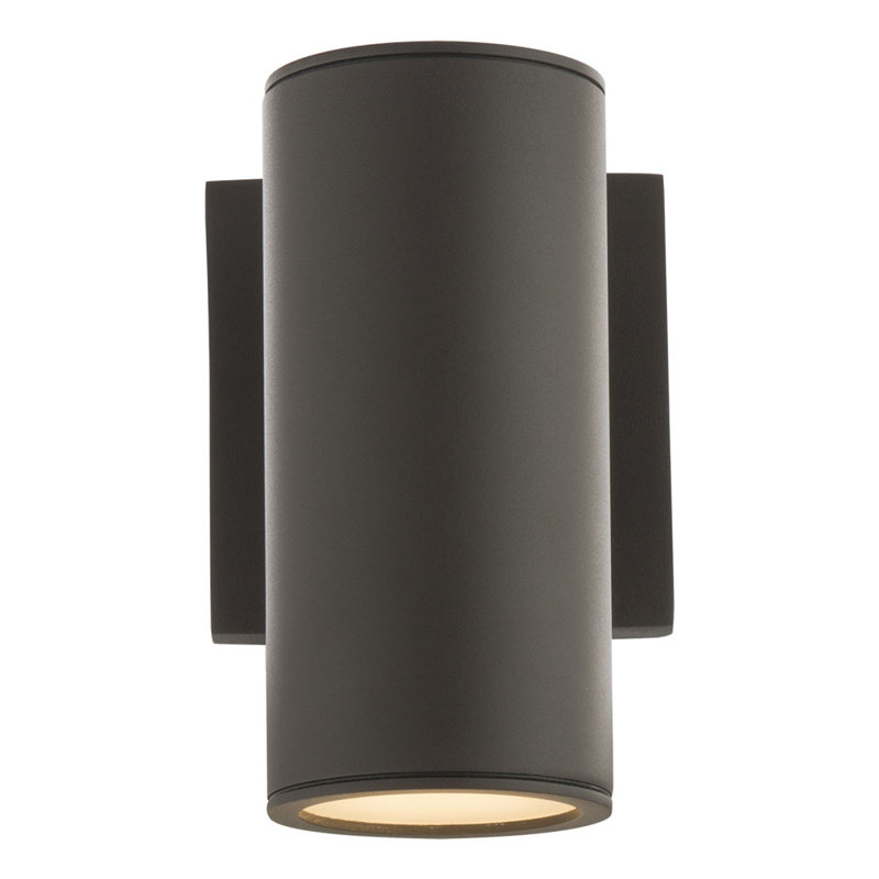 "Applique murale noire cylindrique moderne 4,5" à conception élégante pour un éclairage élégant "
