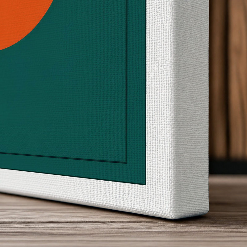 Orange Apple Modern - Wrapped Canvas, 24x16 - 61.0 x 40.6 cm, White Border