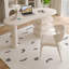 Bureau d'écriture en bois courbé blanc crème, 3 tiroirs-106838297