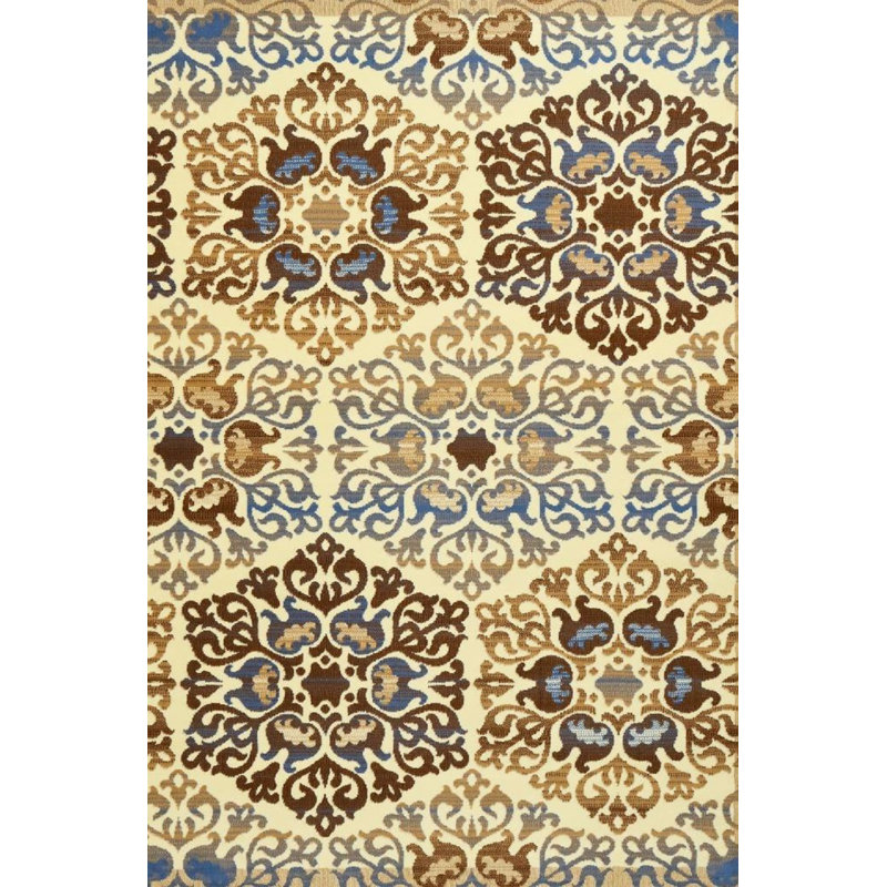 Blocher Performance Oriental Indoor Rug, Rectangle: 7'10" x 10'6"