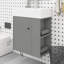 Meuble-lavabo mural 21,6 po avec lavabo, meuble-lavabo mural avec rangement à droite