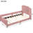 Classic Stripe Headboard Pink Twin Daybed - Foundation, Modern Bedroom Look In Attractive Frame, Allure-600030030