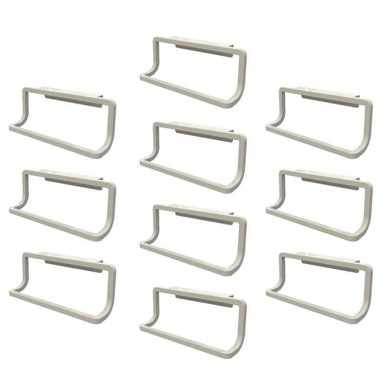 8.7 " Plastic / Acrylic 10 - Bar Wall Countertop Towel Bar