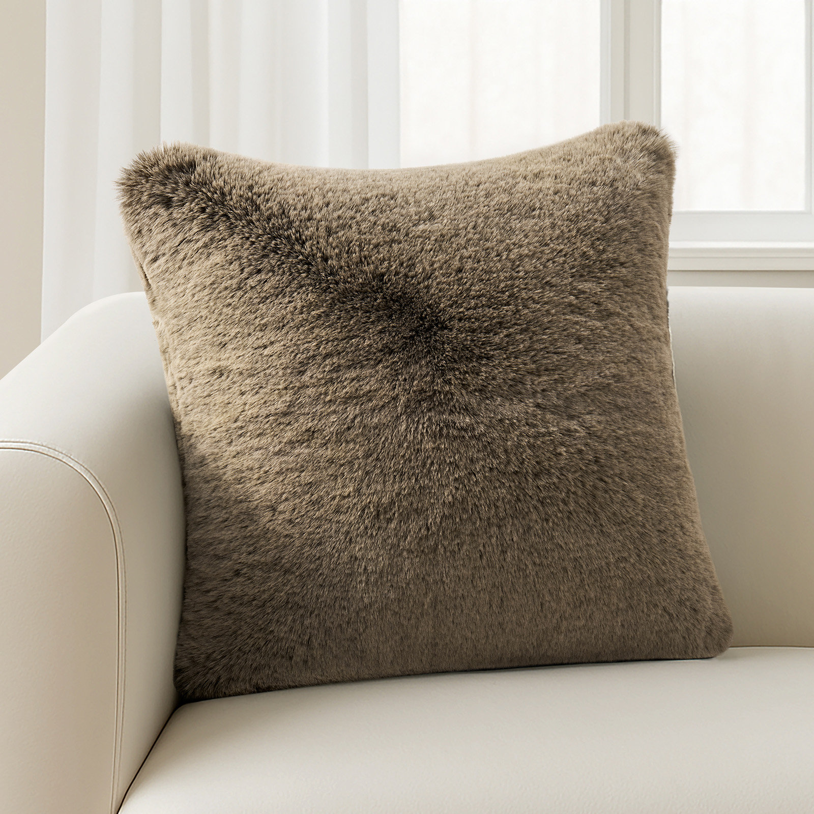 EverGrace 20" x 20" Pillow Cover, Brown Sable, Square 20"