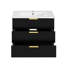 Armoire flottante murale 24 po avec tiroir double, petit lavabo de salle de bain flottant rectangulaire avec trou de robinet simple et trop-plein
