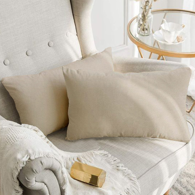 Cream Velvet 24" x 24" Pillow Covers Set of 2