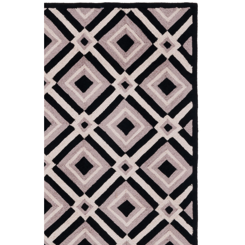 Hayes Hand Hooked Performance Geometric Rug, Rectangle 8' x 10'