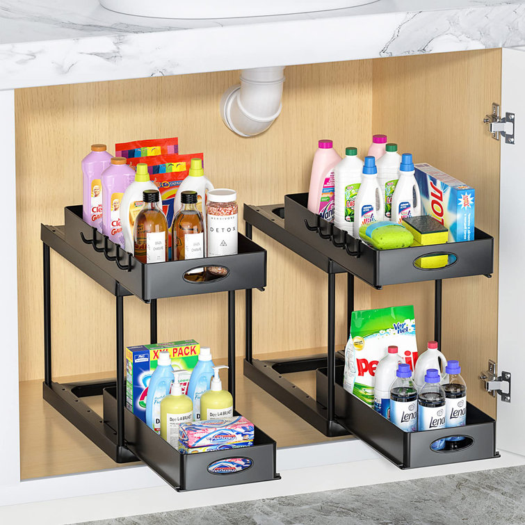 MooJ Plastic;Steel Under Sink Organizer