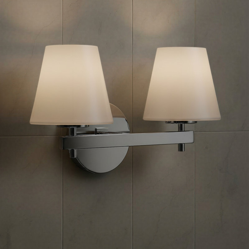 Ivanbrook 16'' Polished Chrome Sconce, 2, Chrome, 10" H x 16" W x 7.5" D