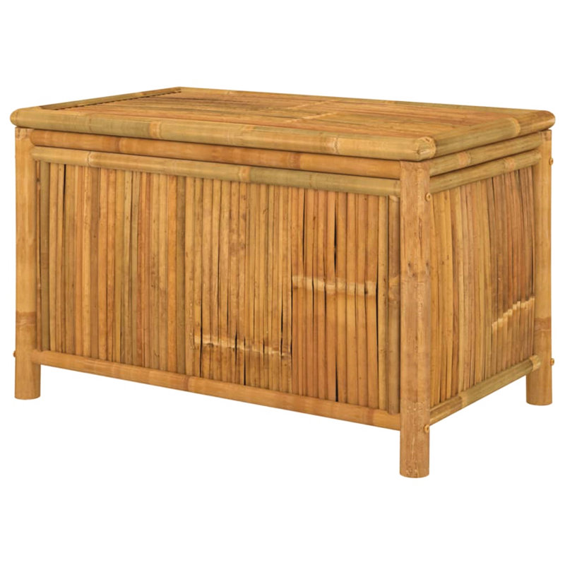 Bay Isle Home Pettie 90 cm W 150 L Water Resistant Bamboo Solid Wood Deck Box in Brown