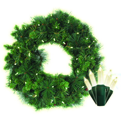 Faux Lighted 30'' Wreath