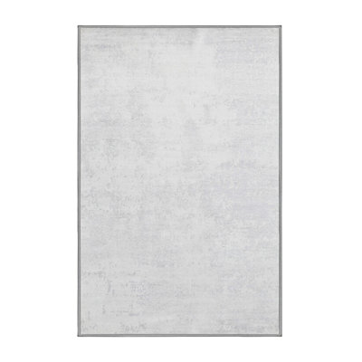 Tapis de zone gris/crème contemporaine