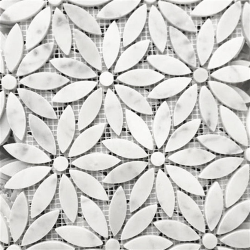 Carreau de mosaïque en marbre 9 po x 11 po
