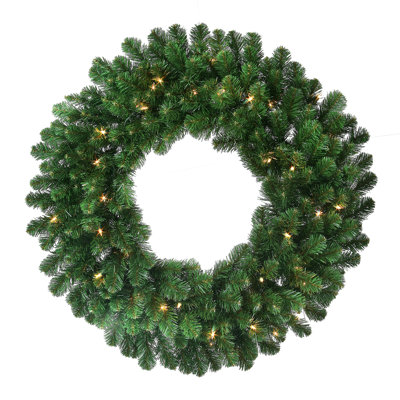 Oregon Faux Lighted Fir Wreath