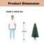 Pre-Lit Fibre Optic Christmas Tree with Berries in Green PVC-1666751805