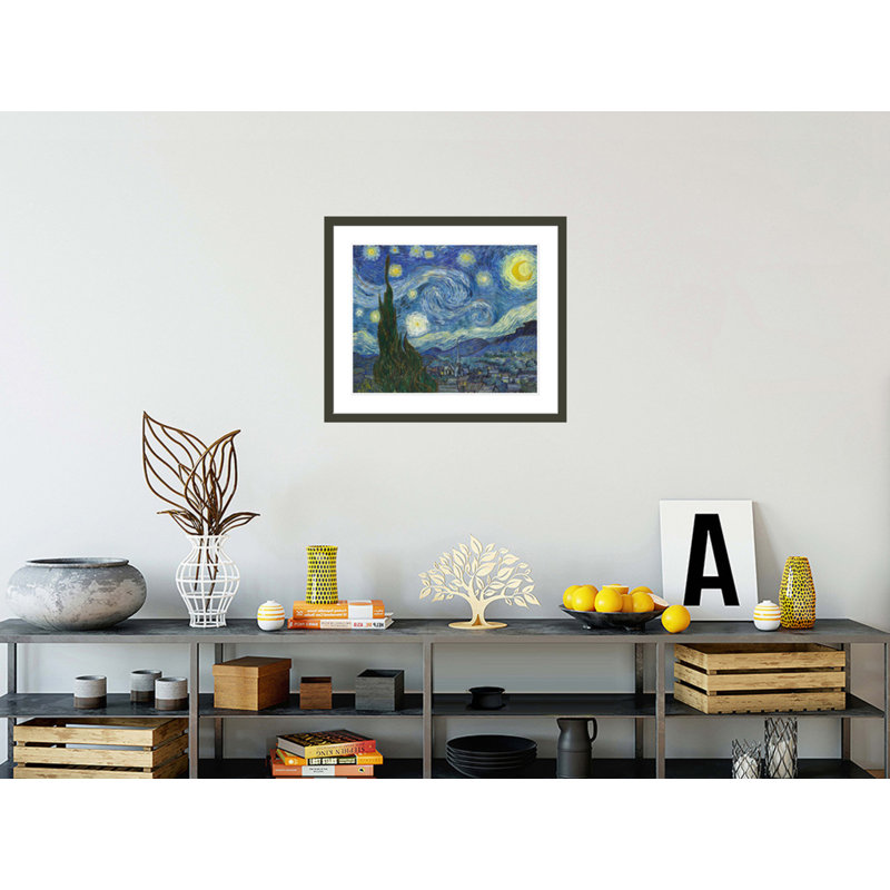 «The Starry Night» par Vincent van Gogh, impression giclée encadrée, H 23,5 po x l 27,74 po