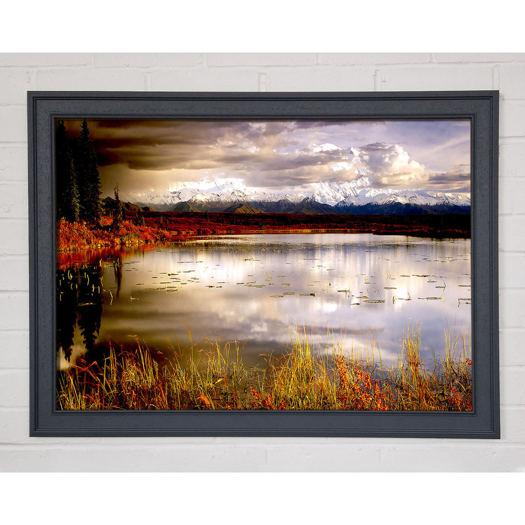 Gerahmter Fotodruck Lake Autumn Clouds