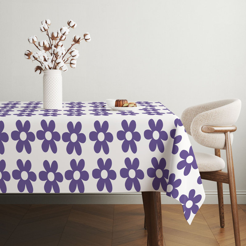 Premium Tablecloth (55 x 71 inches), 65% Cotton / 35% Polyester, Easy Clean | Machine Washable, Tumble Dryer Safe, Ironable | Perfect for Dining Room, Parties & Special Occasions, Stylish & Durable Design