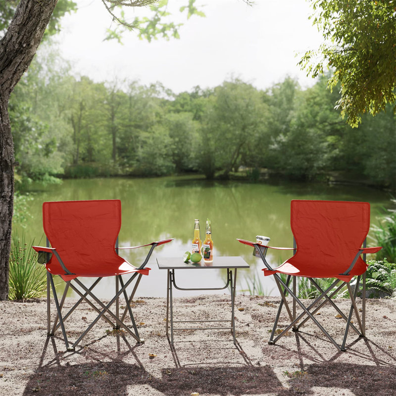 Akeya Folding Camping Chair, Red