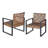 4-Piece Outdoor Conversation Sets With Cushions with Acacia Wood Table Top-1285048443