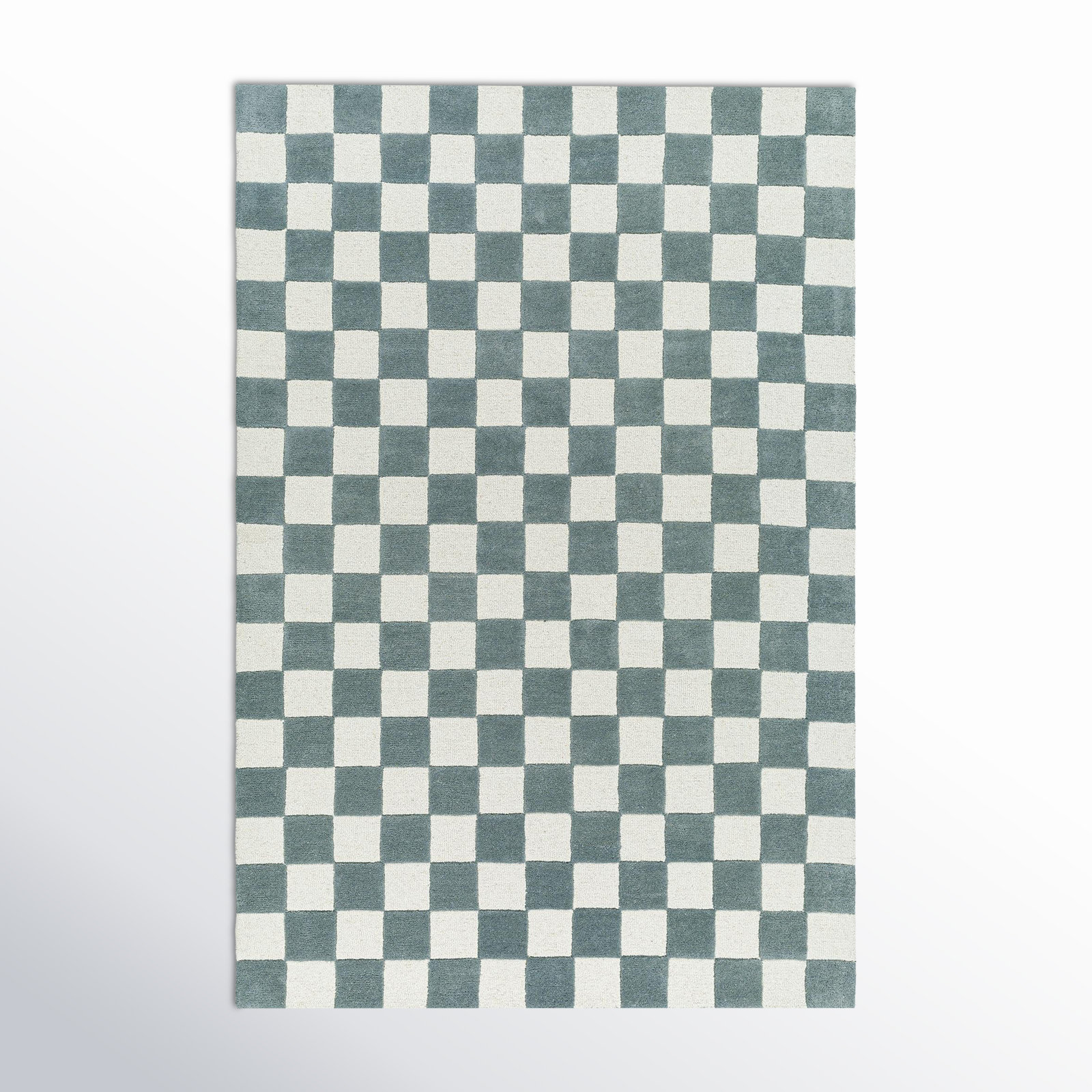 Jenna Teal Hand Tufted Area Rug, Rectangle 8' x 10'