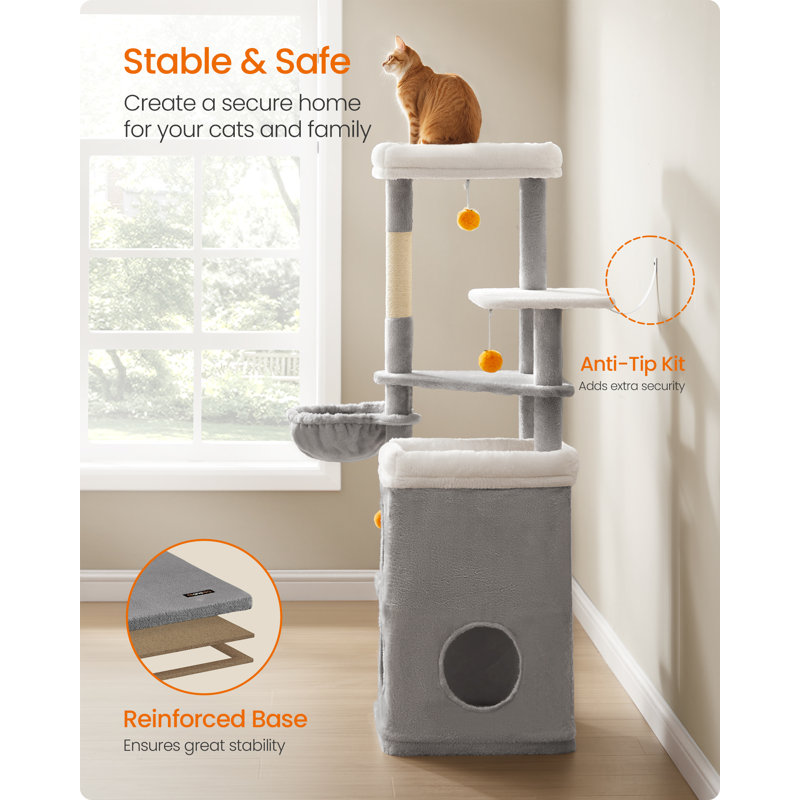 152cm H Cat Tree, Grey