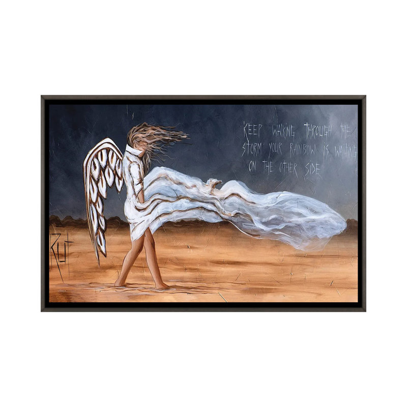 Keep Keep Through the Storm par Rut Art Creations - reproduction d'art, H 26 po x l 18 po x 1,5 po, Pas de tapis