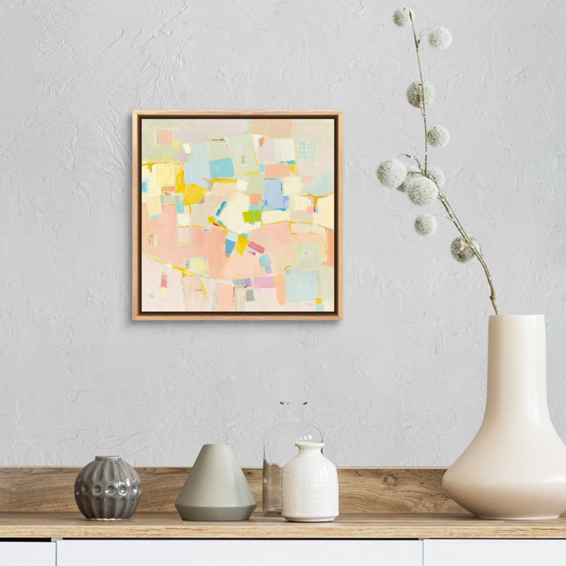«Block Party», reproduction d'art sur toile, H 13,25 po x l 13,25 po x P 1,75 po, Toile à cadre flottant naturel