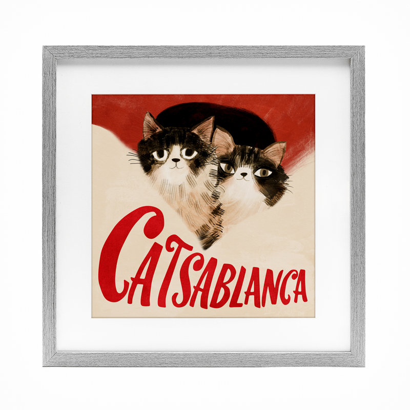 Cats Casablanca, Cadre de ferme gris, H 16 po x l 16 po