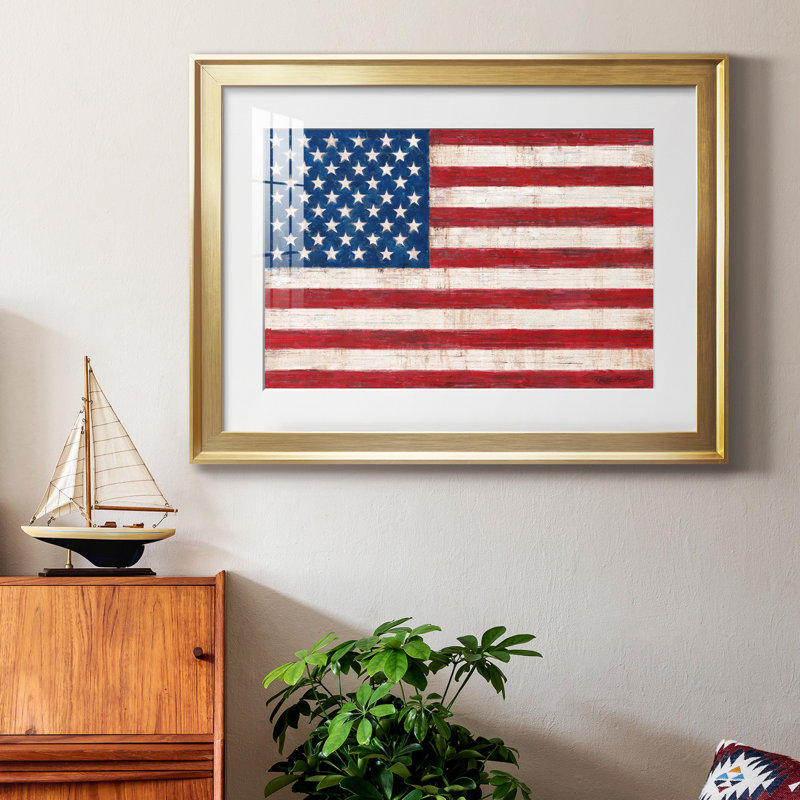 «Old Glory», reproduction encadrée de qualité supérieure - prête à être accrochée, Doré, H 22,5 po x l 30,5 po