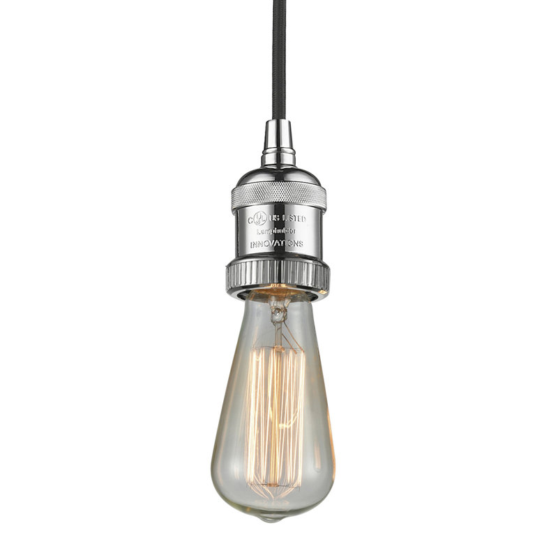 Luminaire suspendu à 1 lumière Amselmo, Chrome poli