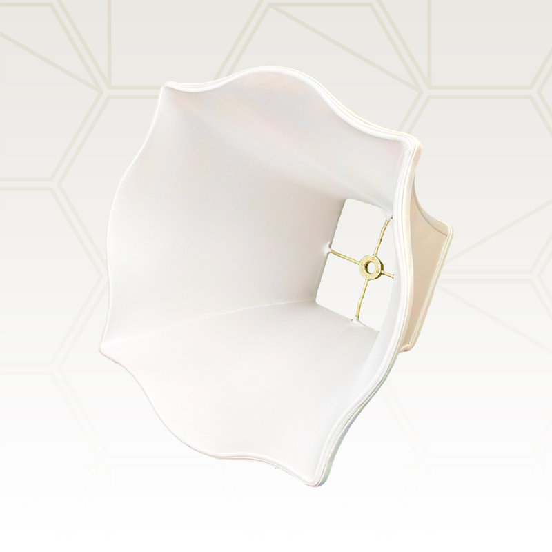 Abat-jour cloche en soie / shantung (araignée), Beige, H 8,5 po x l 10 po x P 10 po