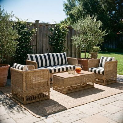 Ensemble de terrasse 4 pièces Destin Natural Sunbrella® - Toile Cabana