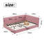 Desoto Teddy Fabric Upholstered Daybed With LED, USB & Type-C Charging Ports-1300188758-1300188761